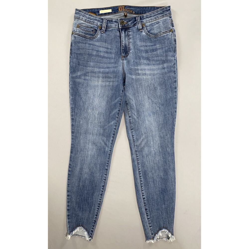 KUT From The Kloth Carlo Ankle Skinny Fray Lightweight Stretch Jeans. Women's 10